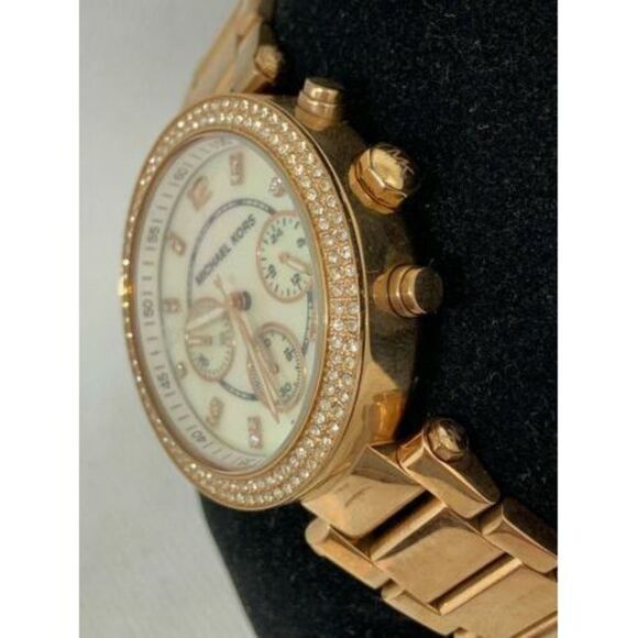 Michael Kors MK5491 Women's Watch Chronograph Rose Gold Analog 38mm Quartz D203 - Picture 3 of 9